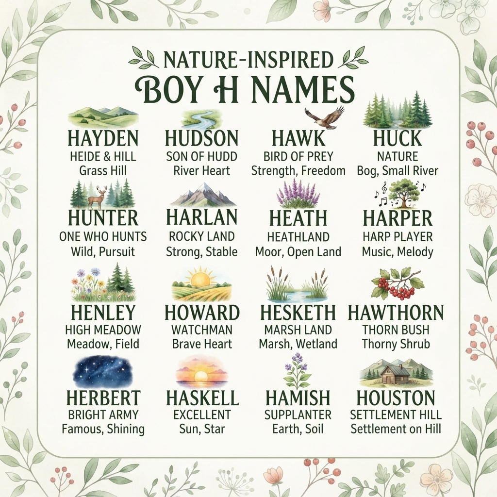 Nature-Inspired Boy H Names