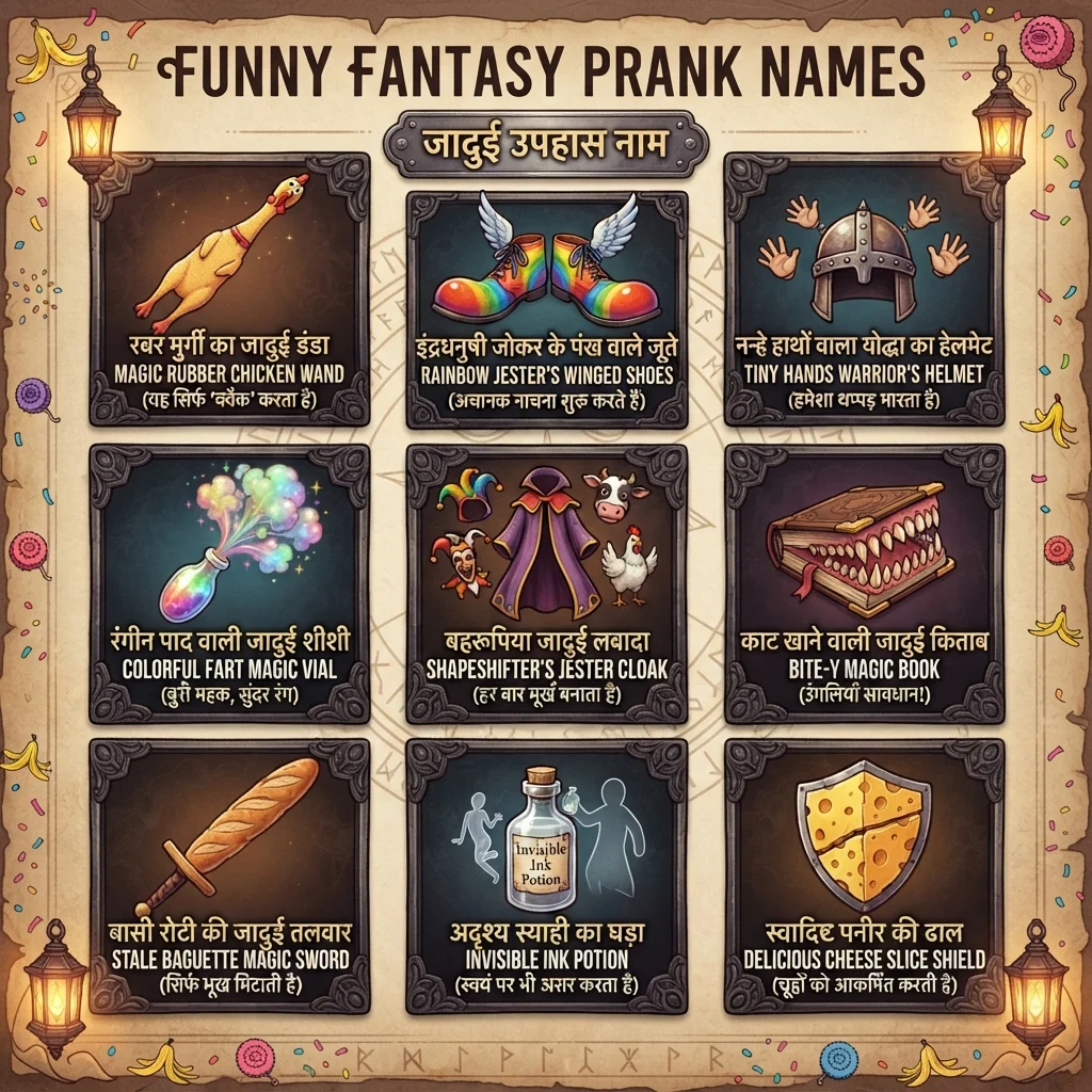 Funny Fantasy Prank Names
