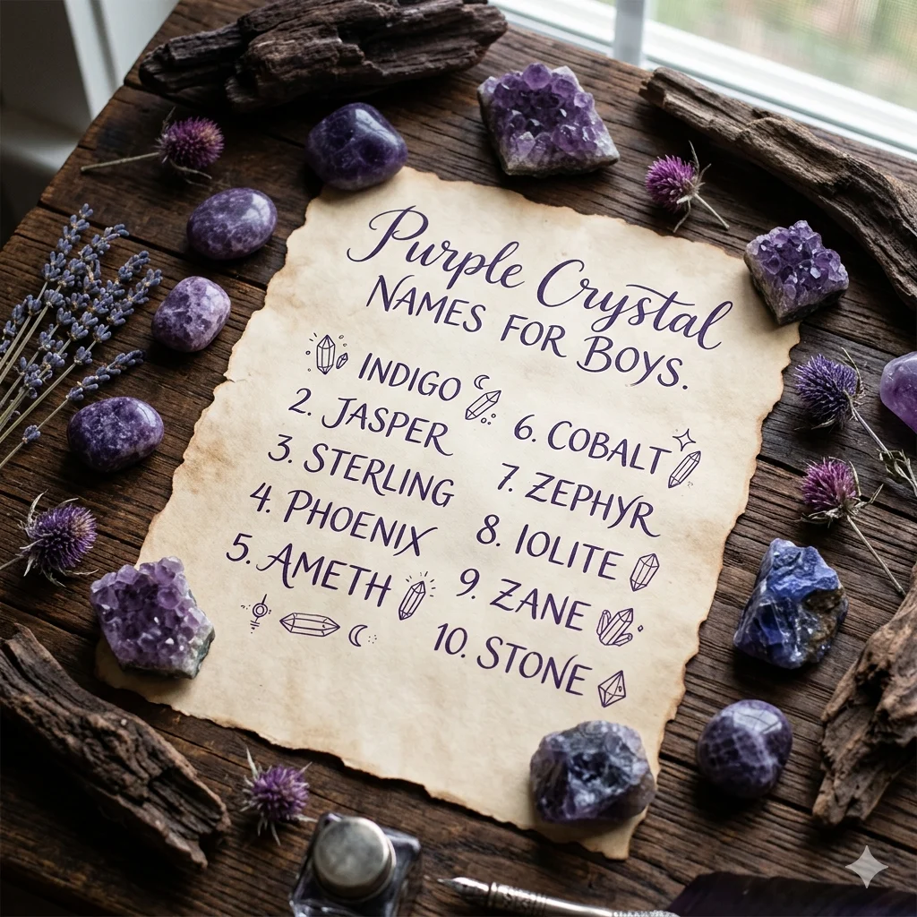 Purple Crystal Names for Boys