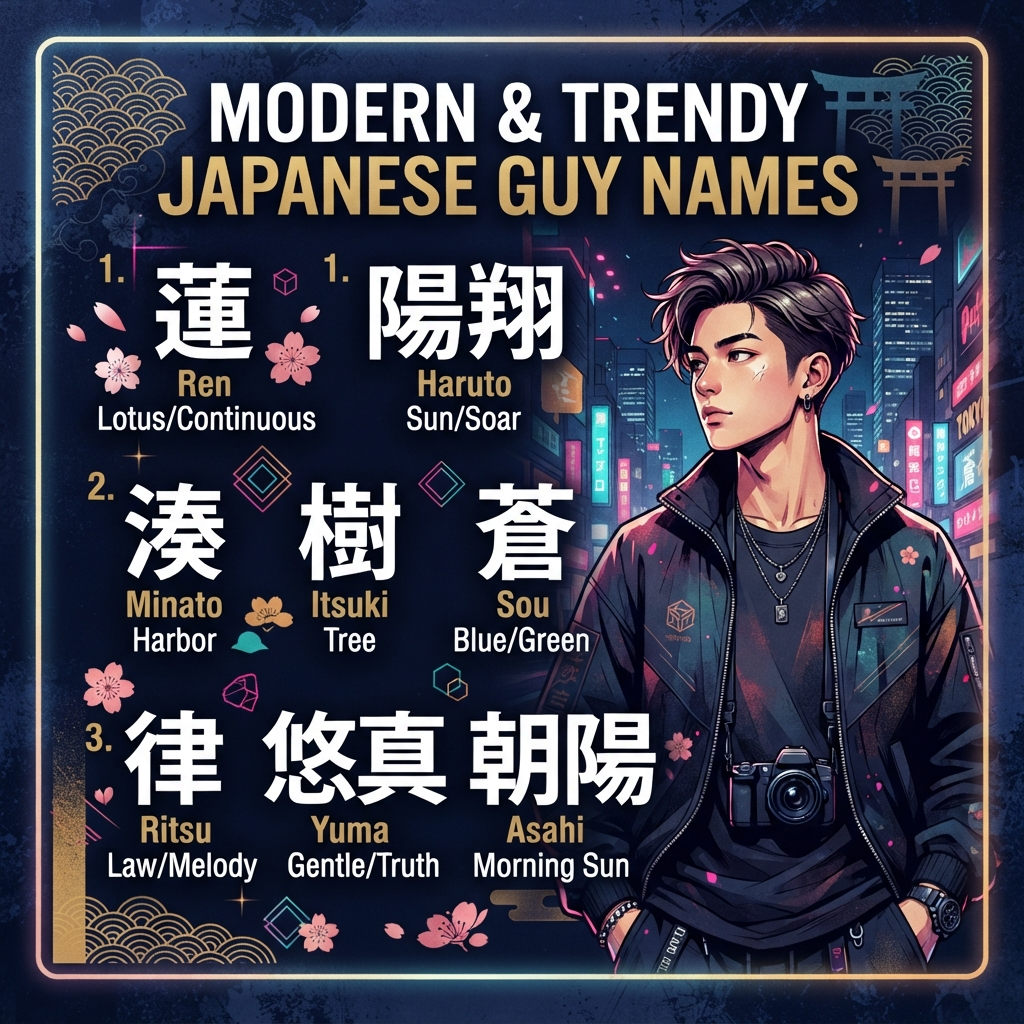 Modern & Trendy Japanese Guy Names
