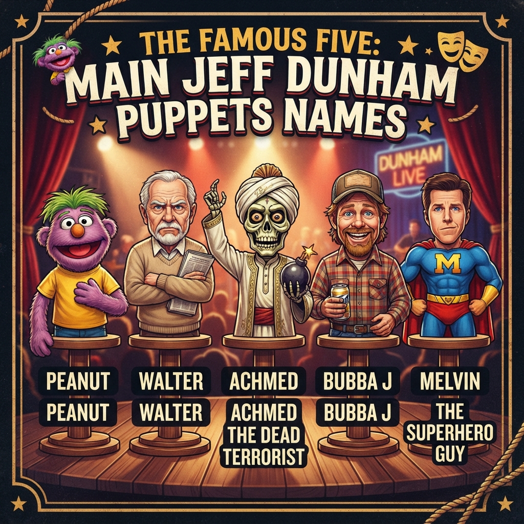 The Famous Five: Main Jeff Dunham Puppets Names