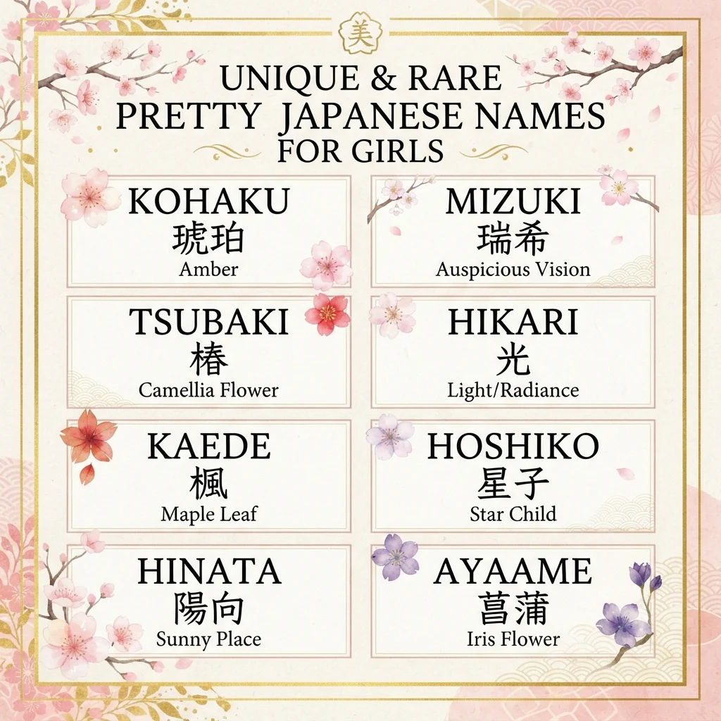 Unique and Rare Pretty Japanese Names for Girls