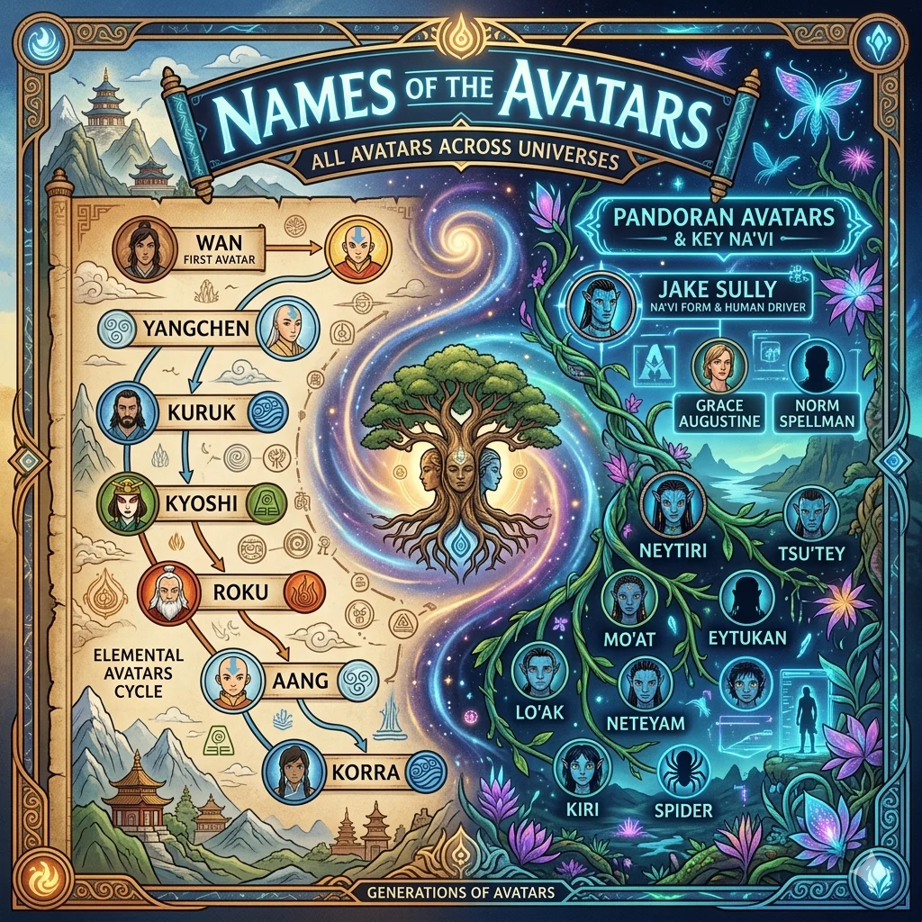 Names of All the Avatars