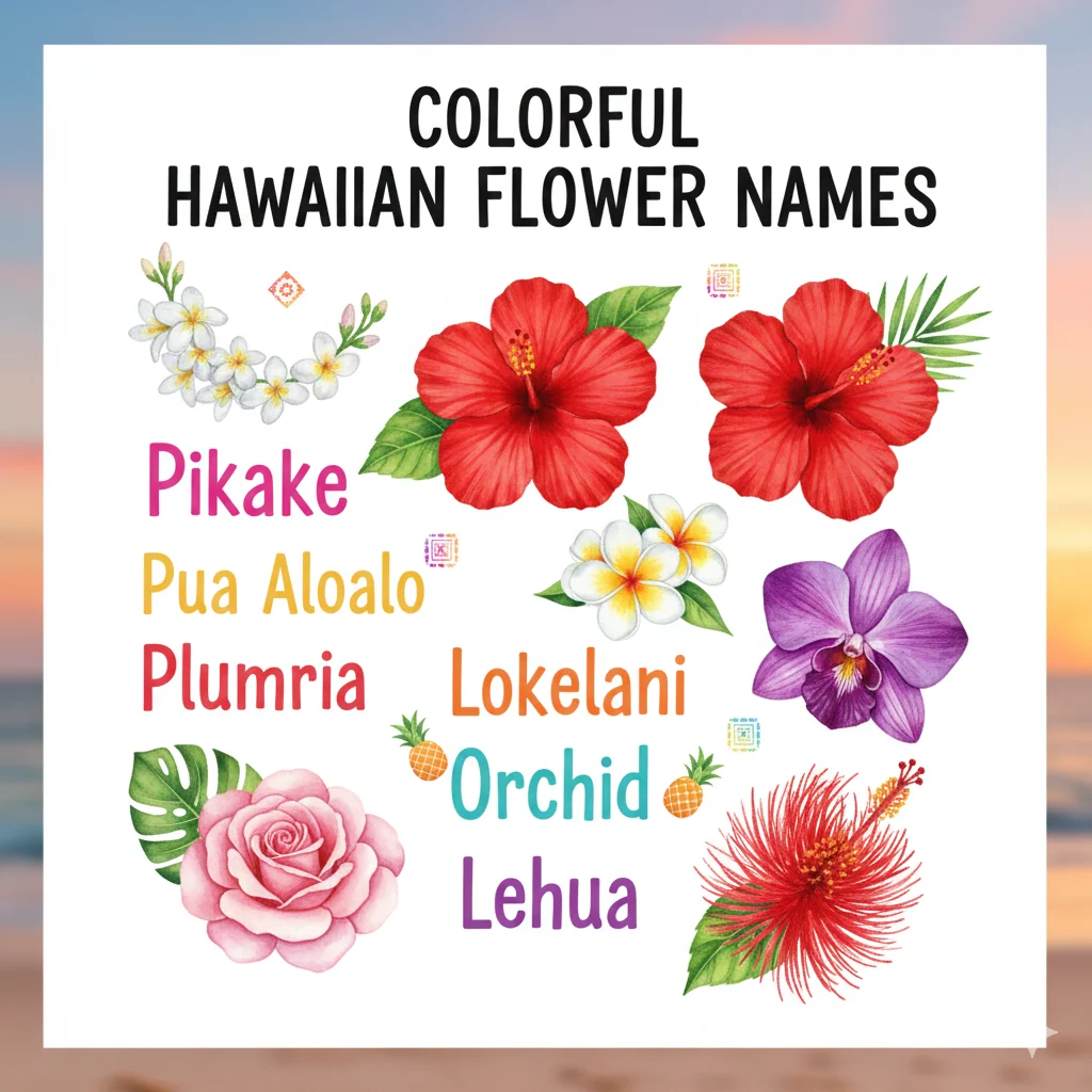 Colorful Hawaiian Flower Names