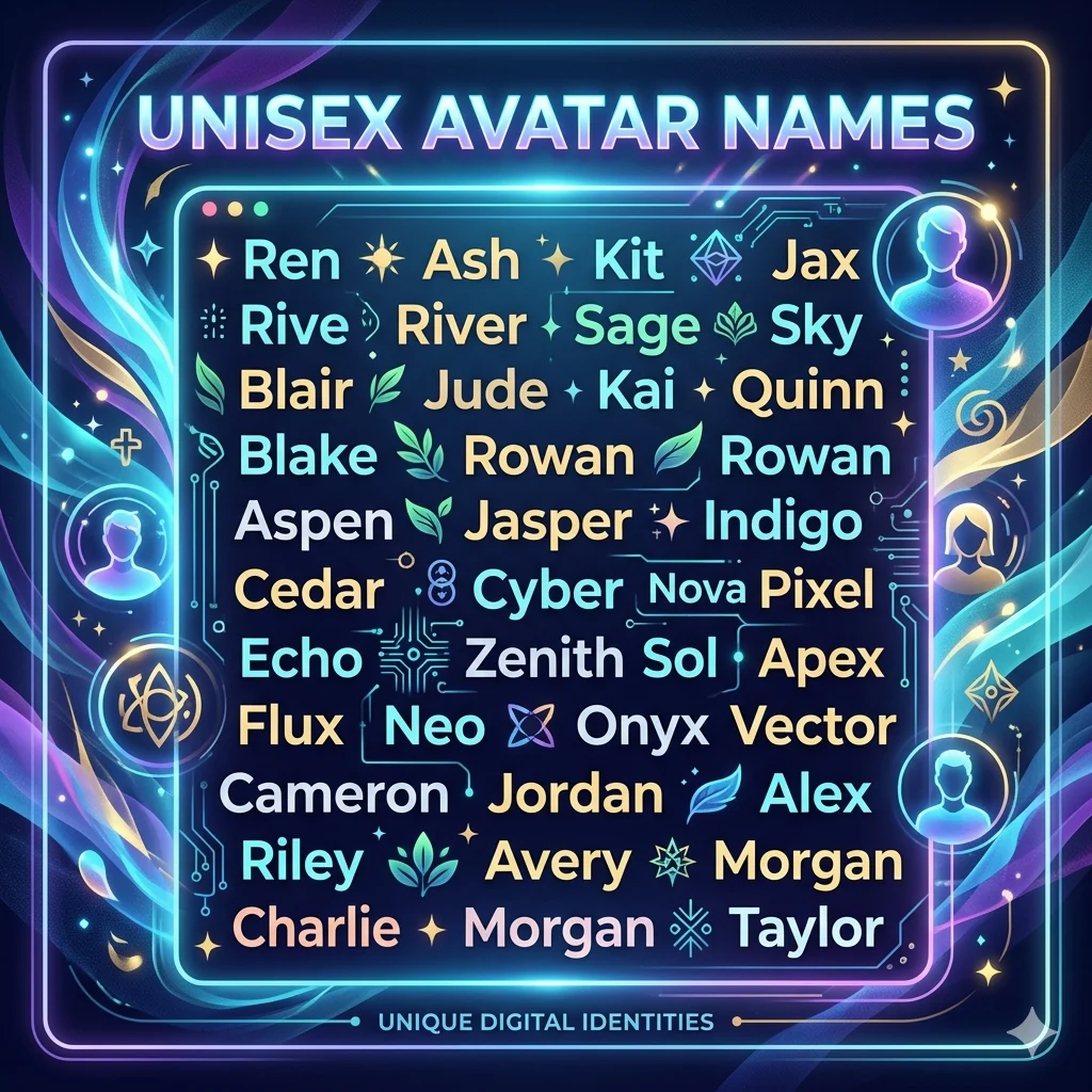 Unisex Avatar Names
