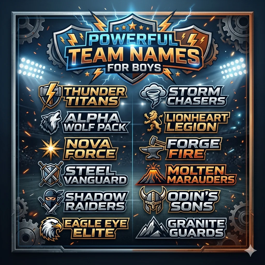 Powerful Team Names for Boys