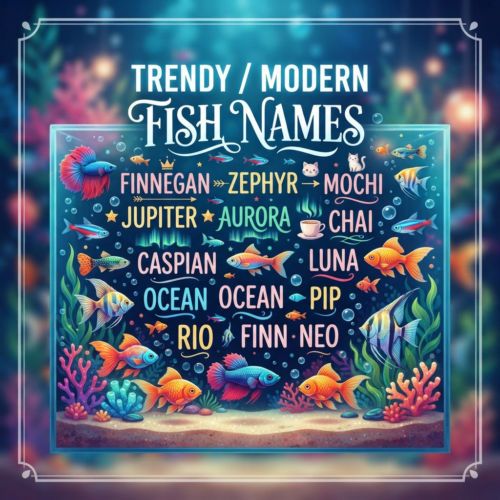 Trendy / Modern Fish Names Pet