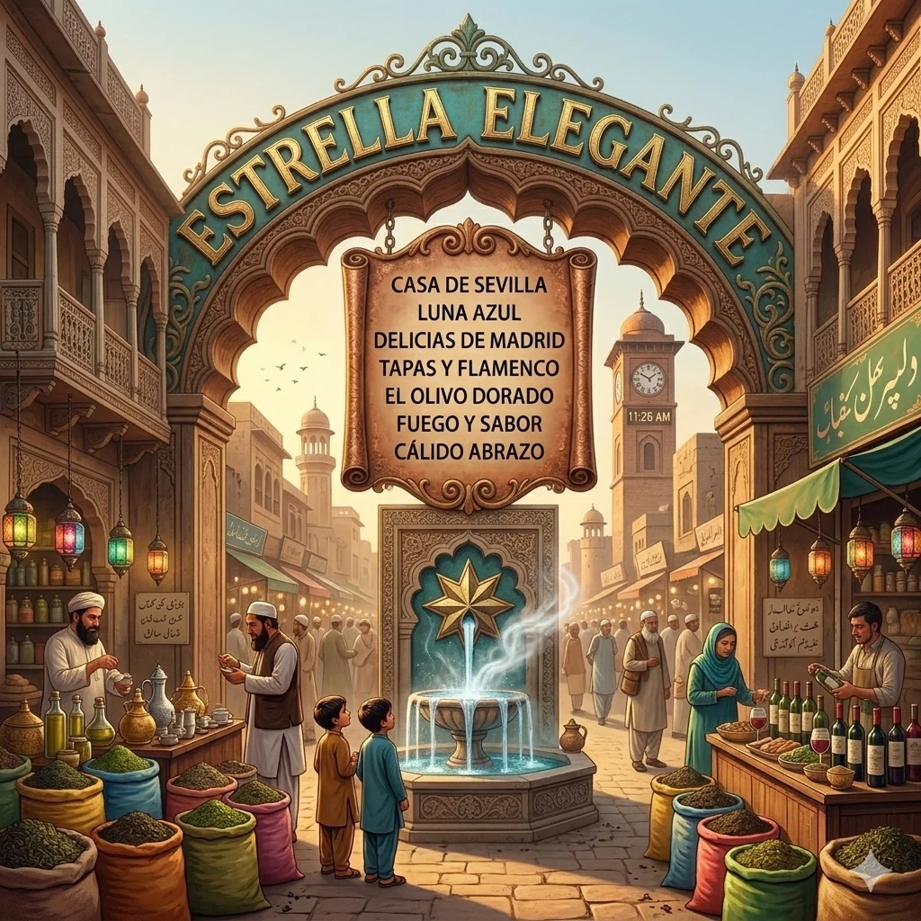 Estrella Elegante Style Spanish Restaurant Names