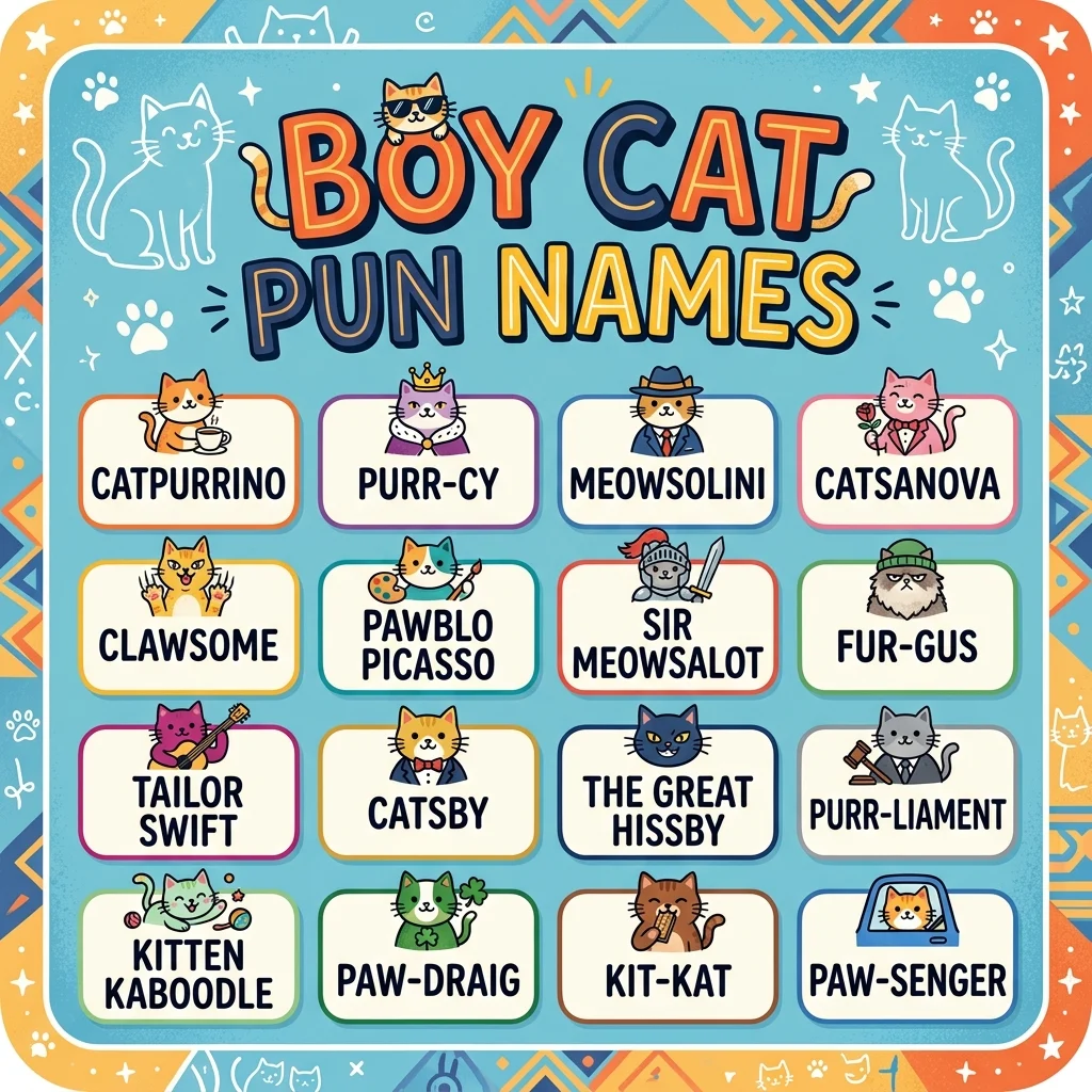 Boy Cat Pun Names