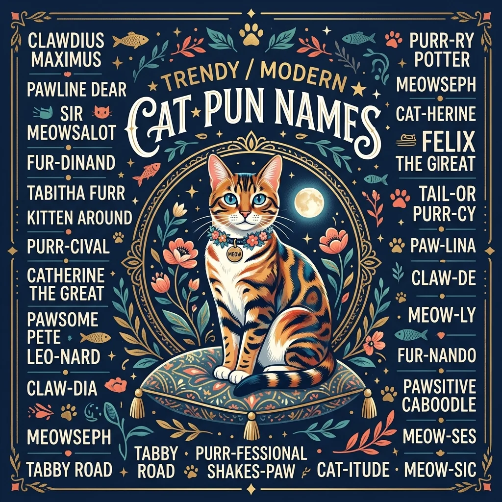 Trendy / Modern Cat Pun Names