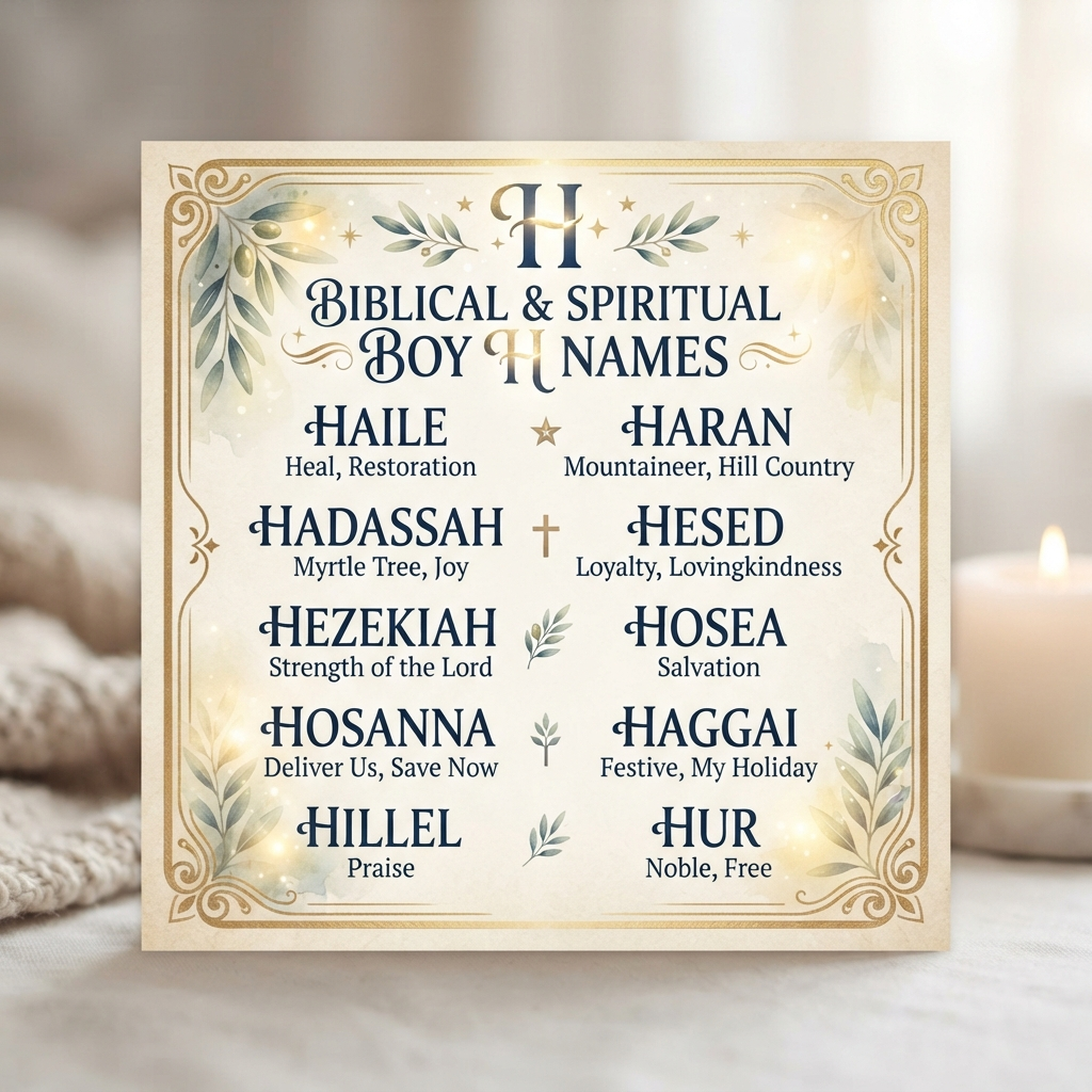 Biblical and Spiritual Boy H Names