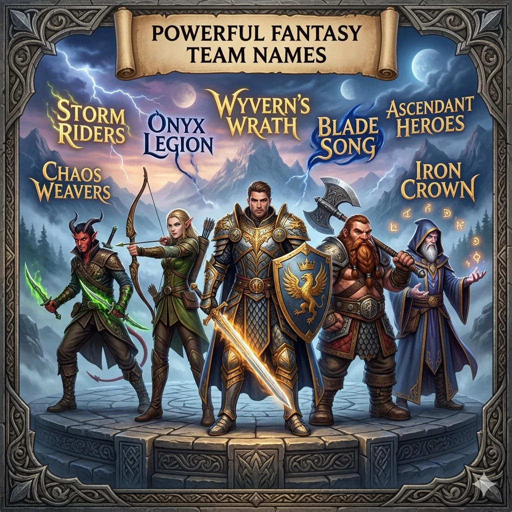 Powerful Fantasy Team Names