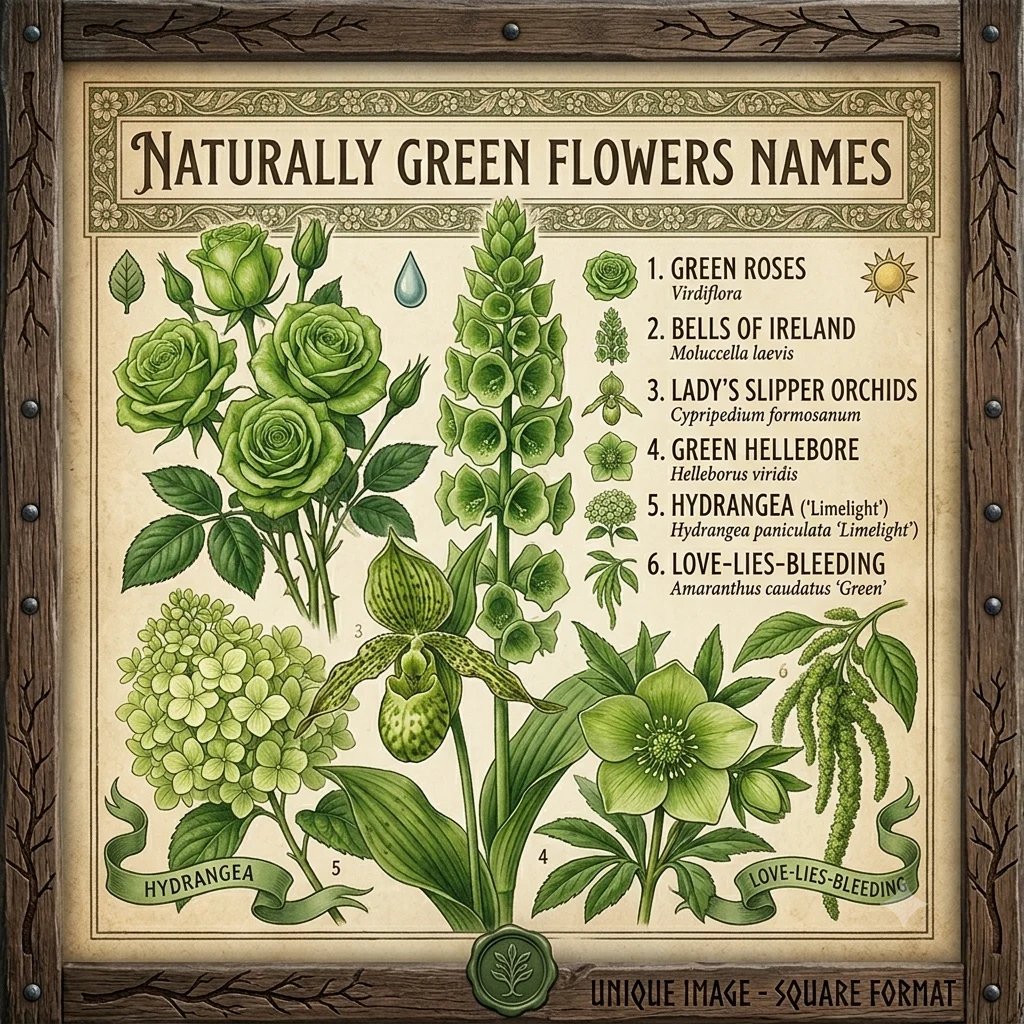 Naturally Green Flowers Names