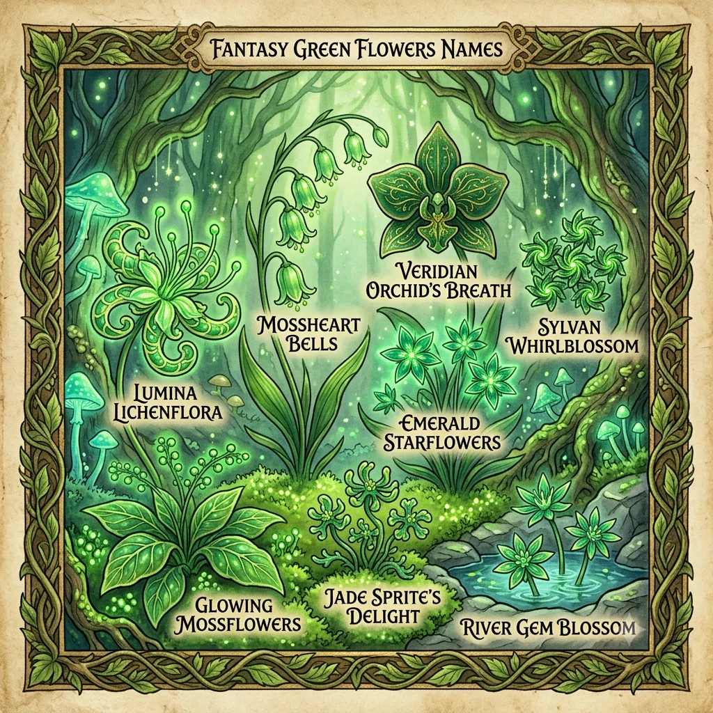 Fantasy Green Flowers Names