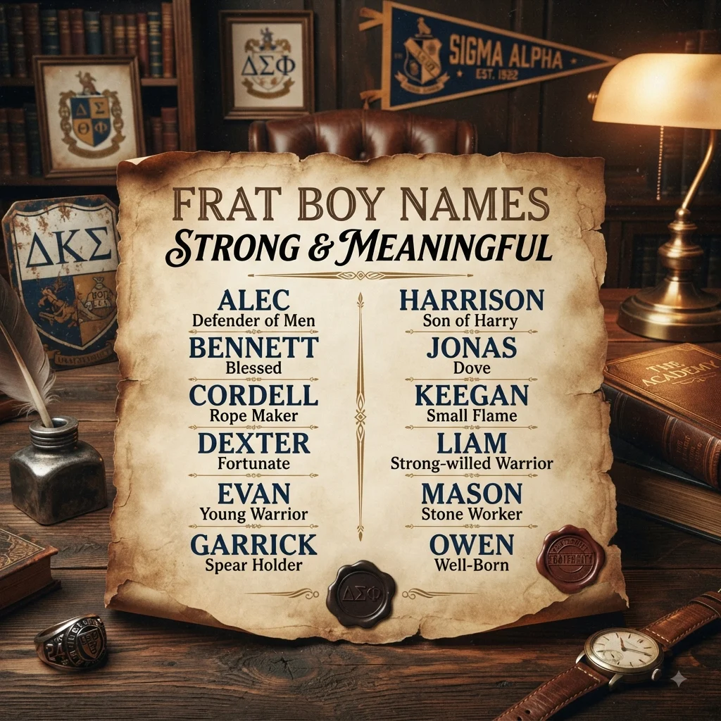 Strong & Meaningful Frat Boy Names