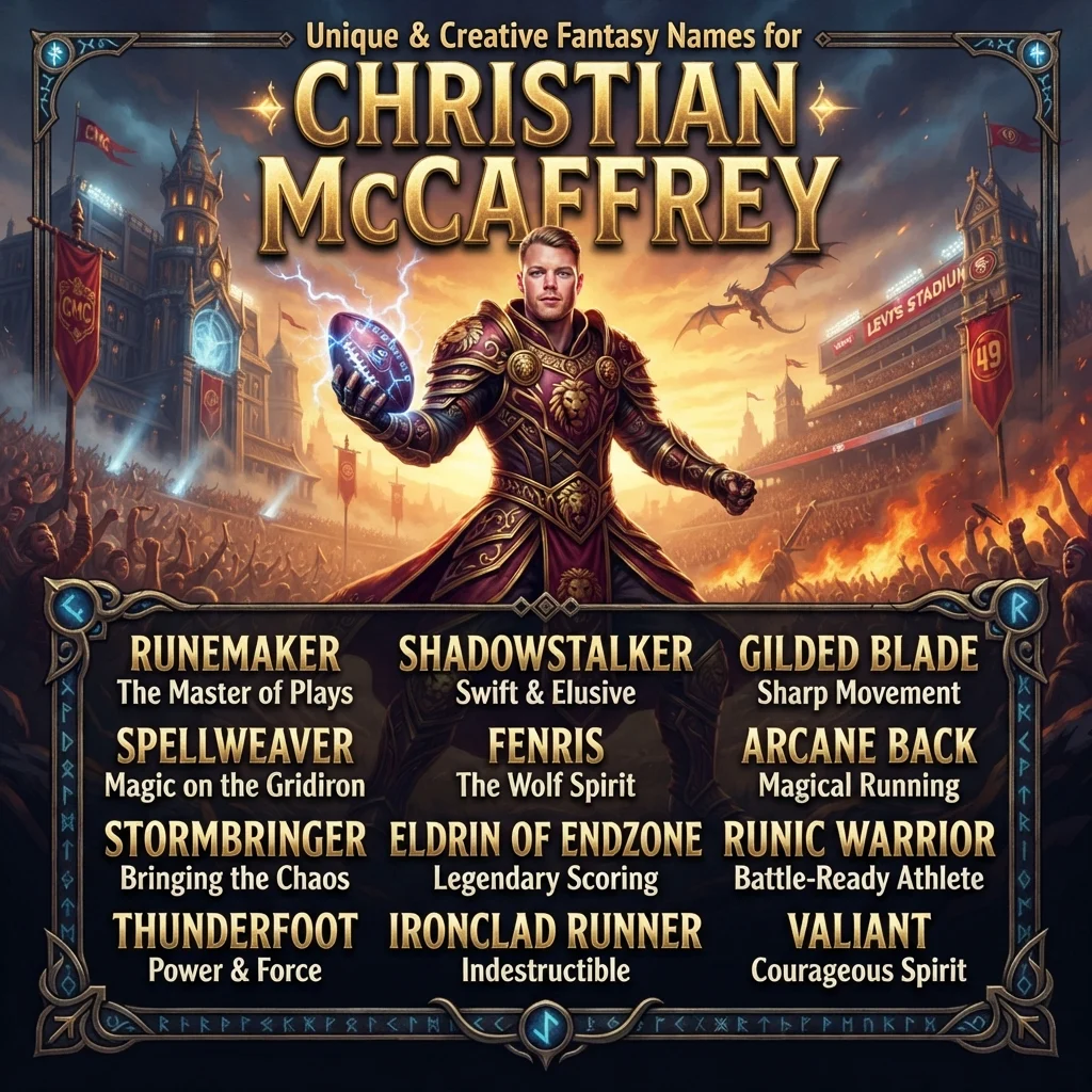 Unique & Creative Fantasy Names for Christian McCaffrey