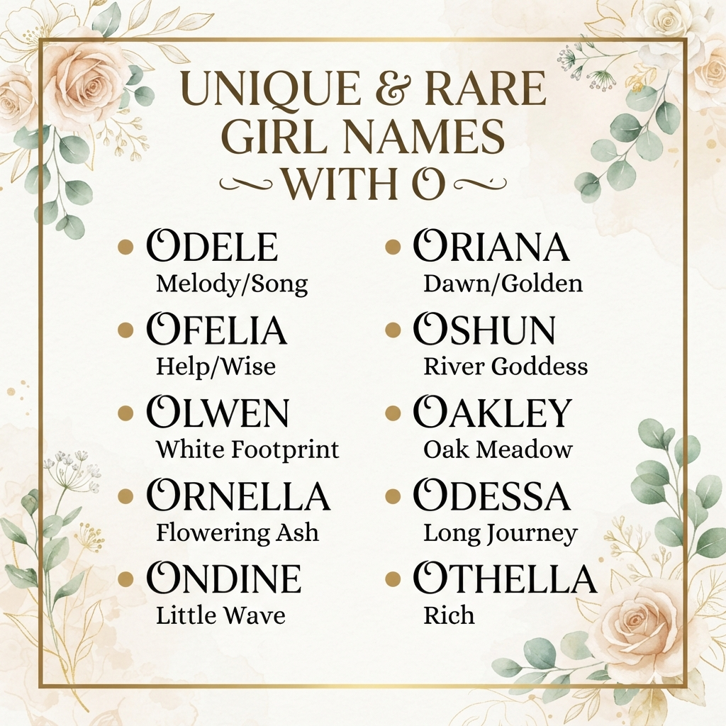 Unique & Rare Girl Names with O