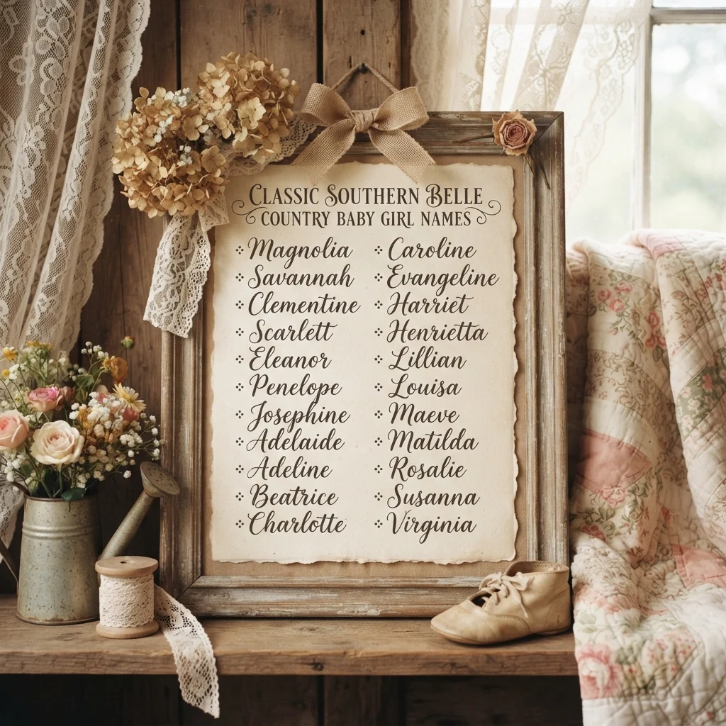 Classic Southern Belle Country Baby Girl Names