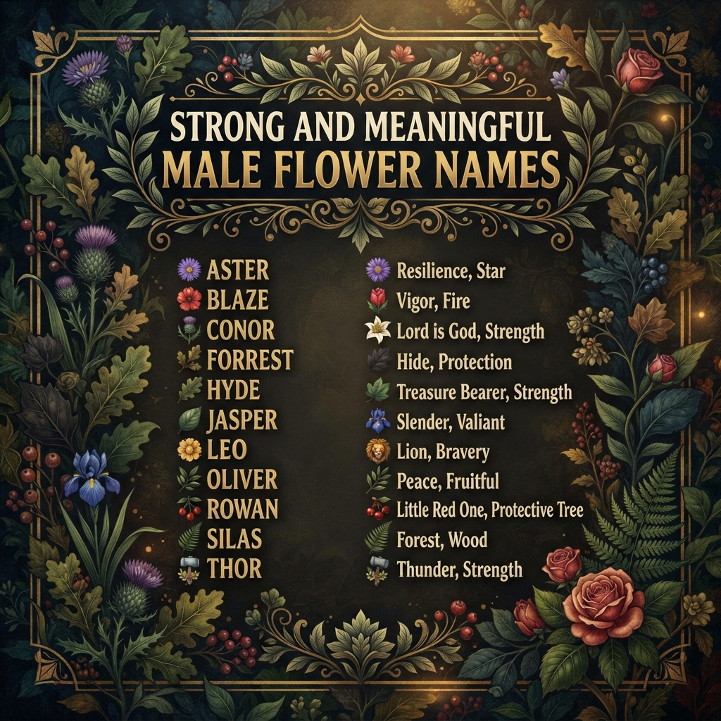 Strong and Meaningful Male Flower Names