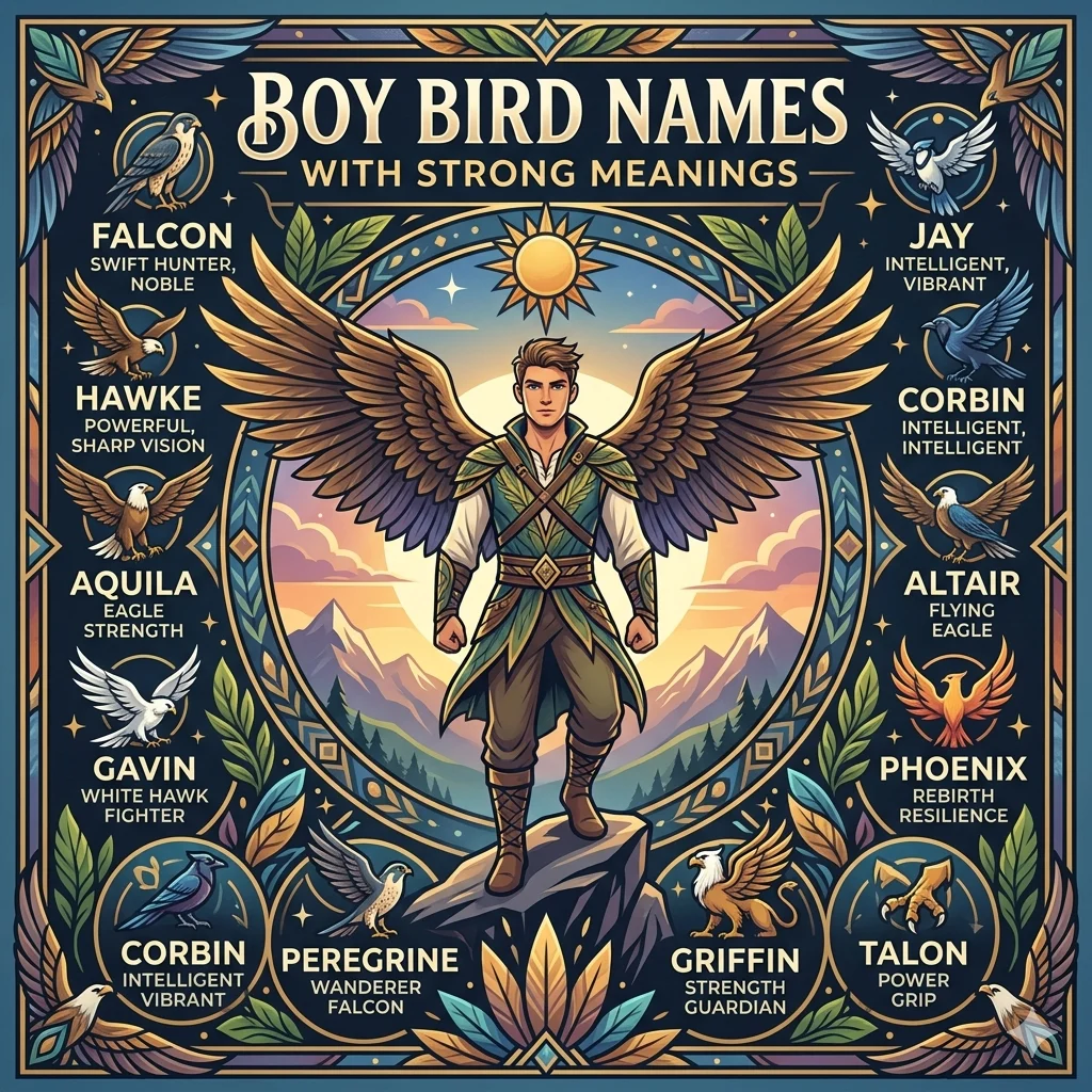 Boy Bird Names with Strong Meanings