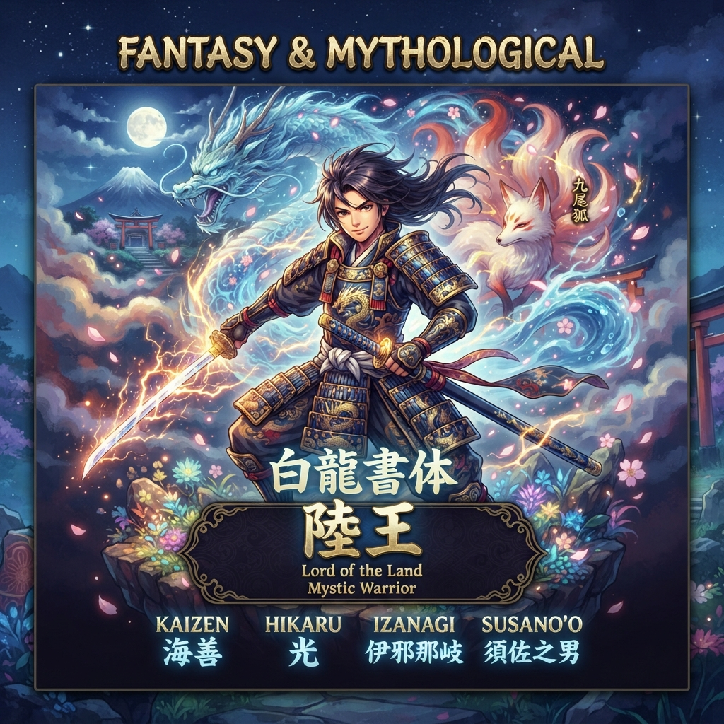Fantasy & Mythological Japanese Guy Names