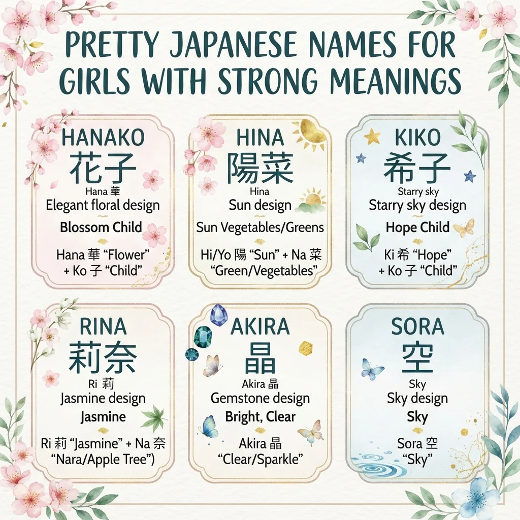 Pretty Japanese Names for Girls with Strong Meanings