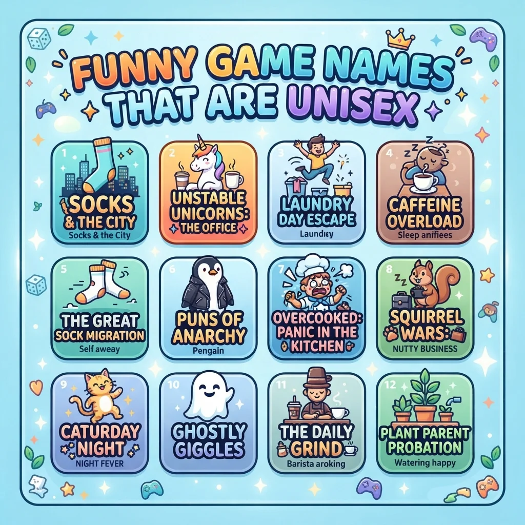 Funny Game Names That Are Unisex