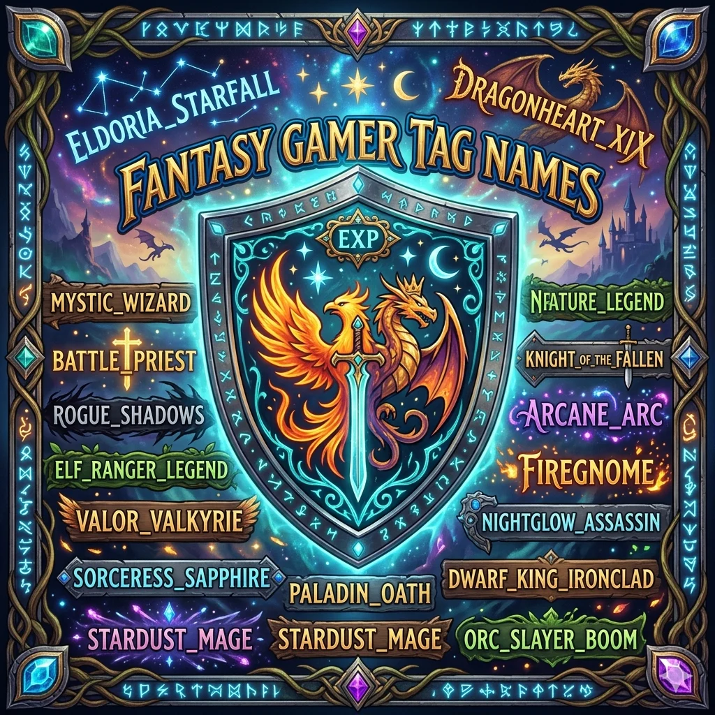 Fantasy Gamer Tag Names