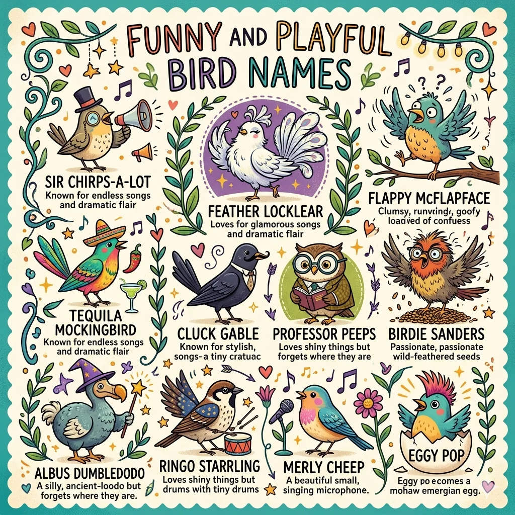 Funny and Playful Bird Names