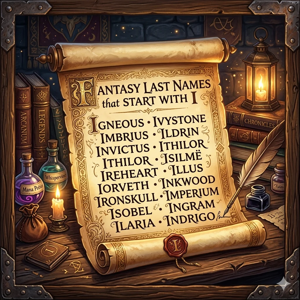 Fantasy Last Names That Start With I