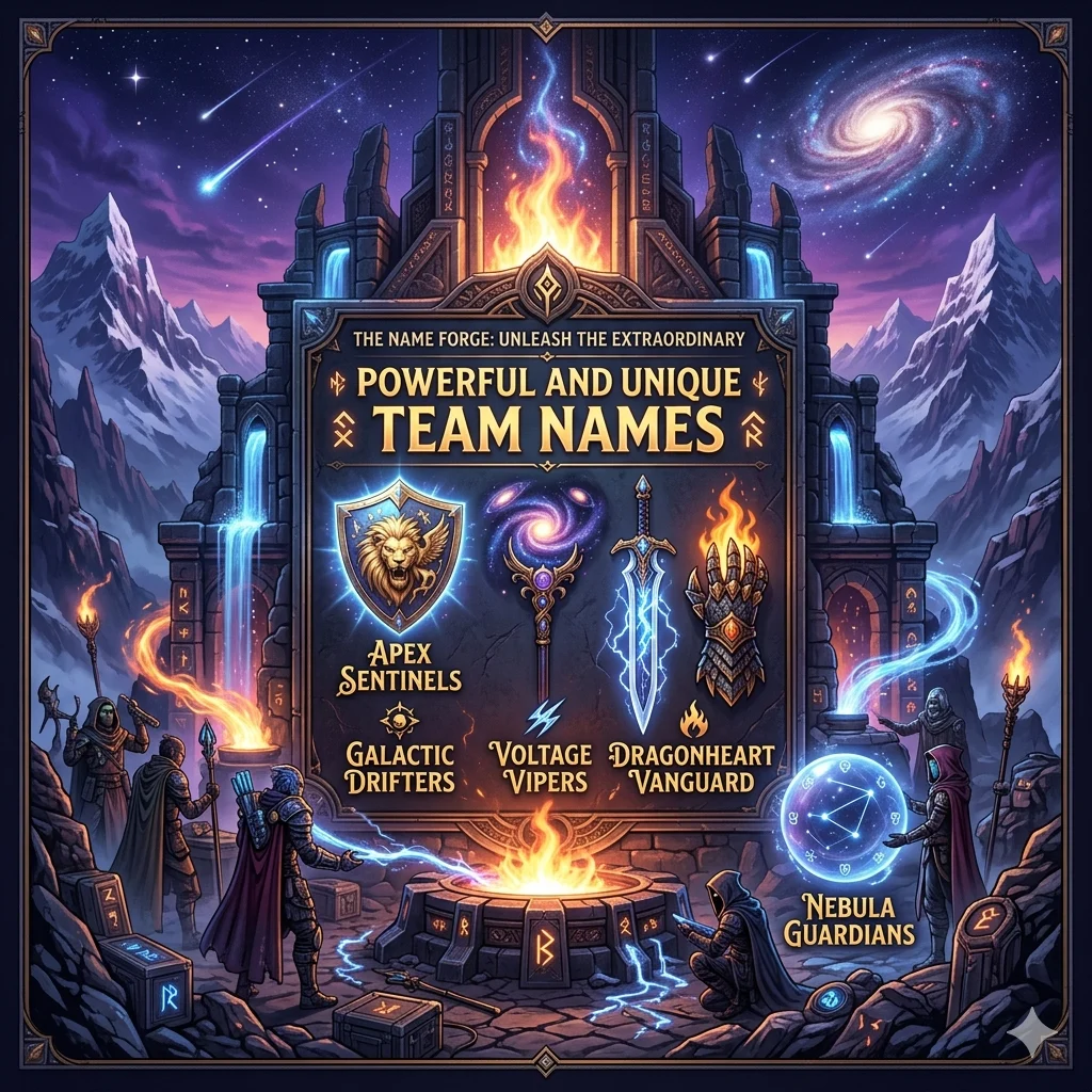 Powerful and Unique Team Names