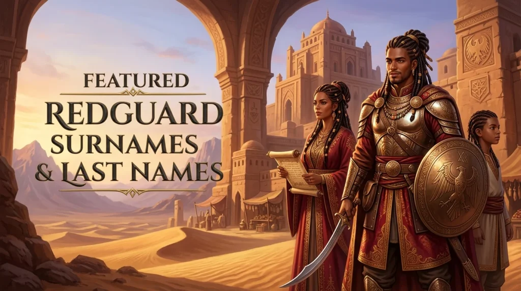 Redguard Surnames & Last Names
