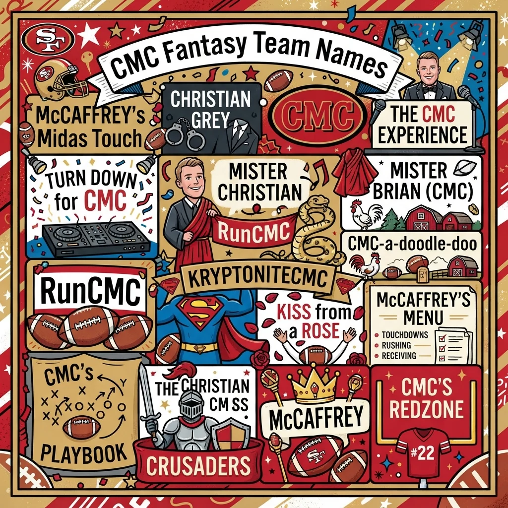 Punny & Pop Culture Christian McCaffrey Team Names