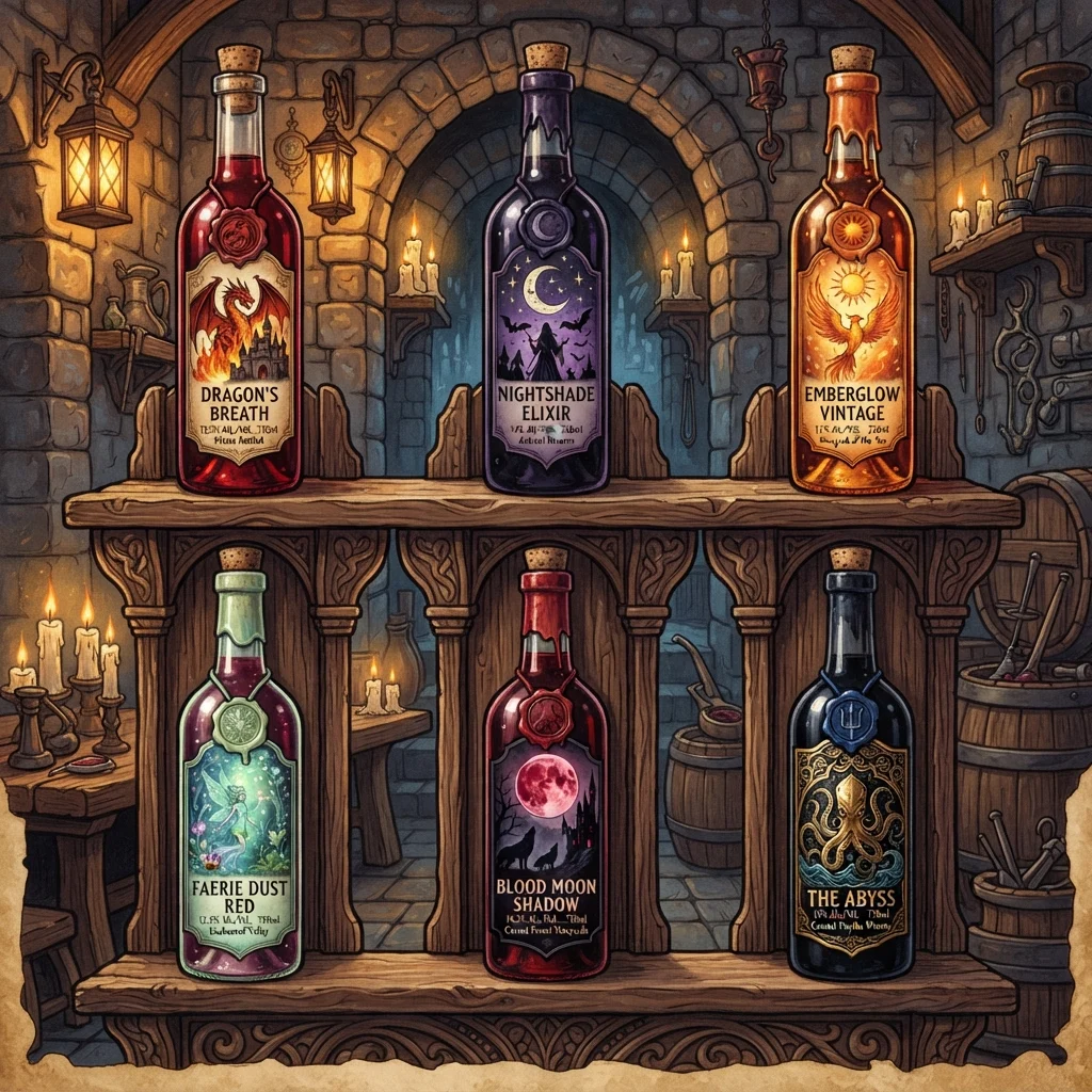 Fantasy Red Wine Names