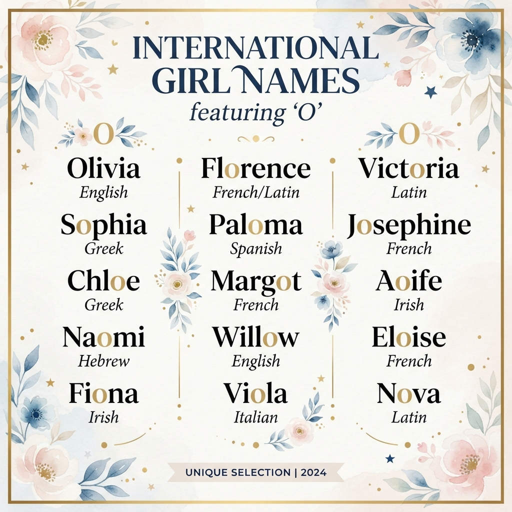 International Girl Names Featuring O