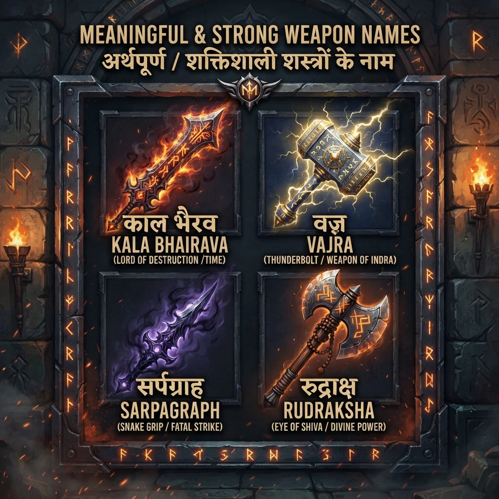 Meaningful / Strong Weapon Names