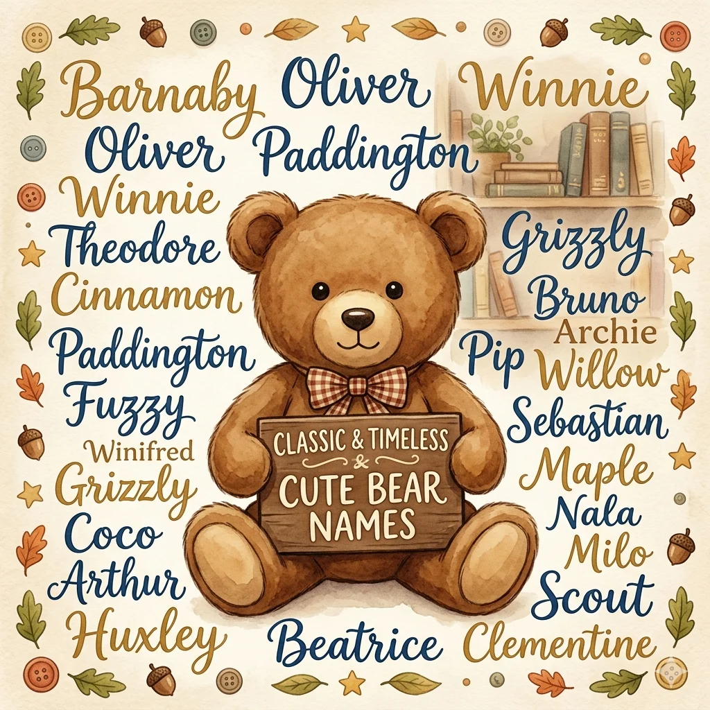 Classic & Timeless Cute Bear Names