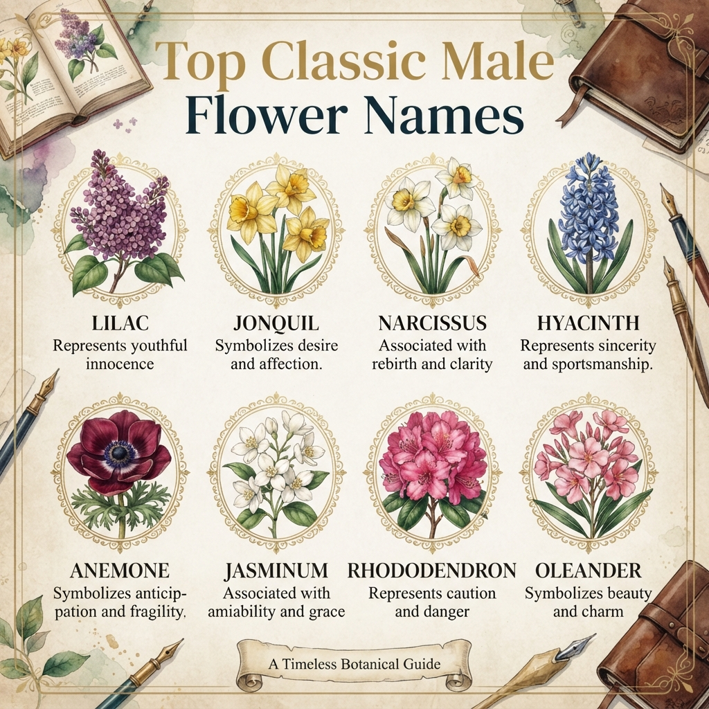 Top Classic Male Flower Names