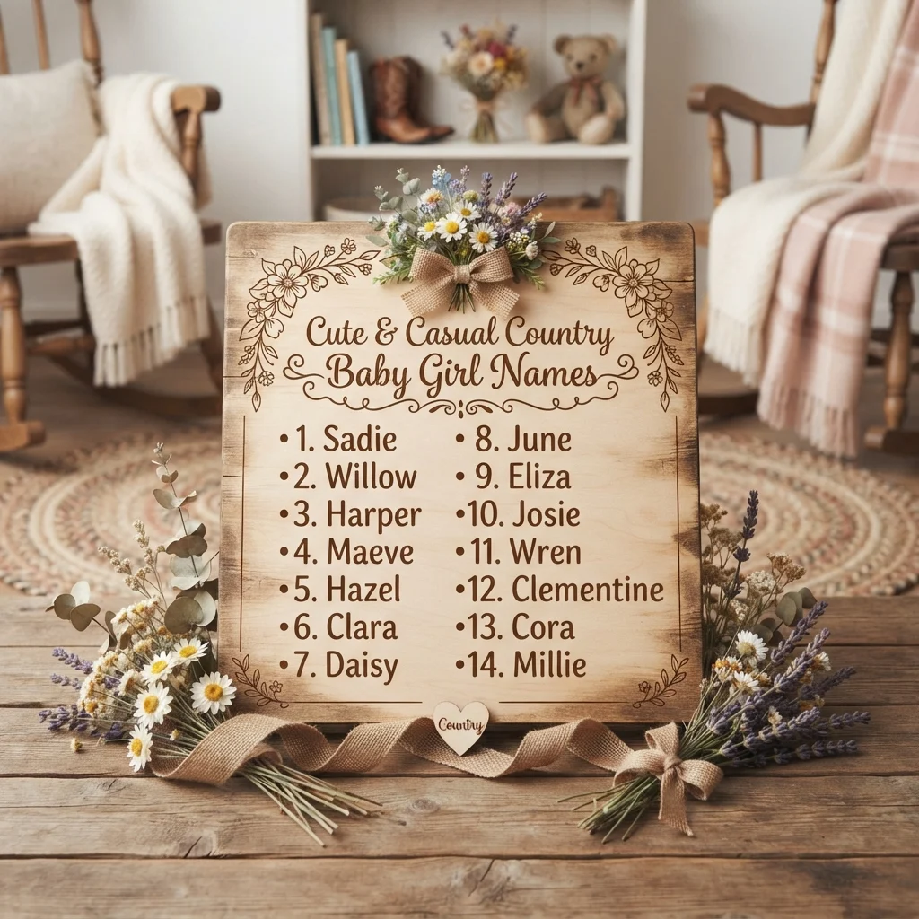 Cute & Casual Country Baby Girl Names