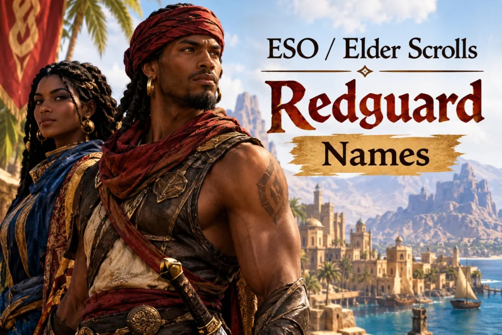 ESO / Elder Scrolls Redguard Names