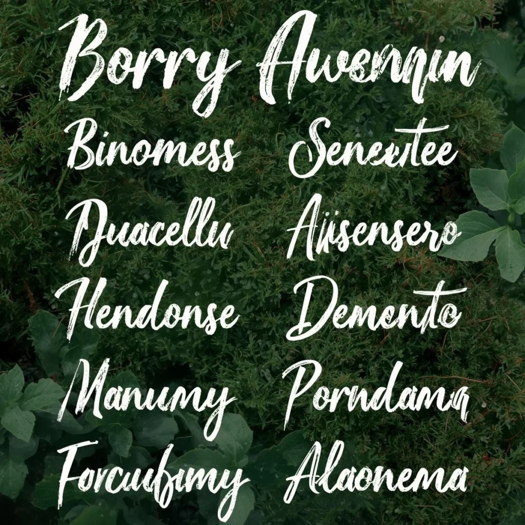 Boy Names with Dark Green Vibes