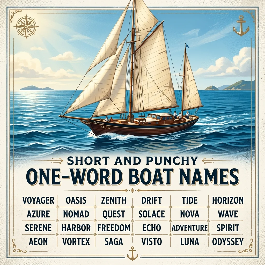 Short and Punchy One-Word Boat Names