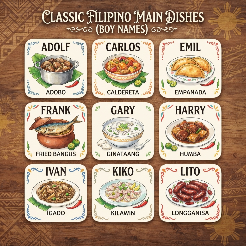Classic Filipino Main Dishes (Boy Names)