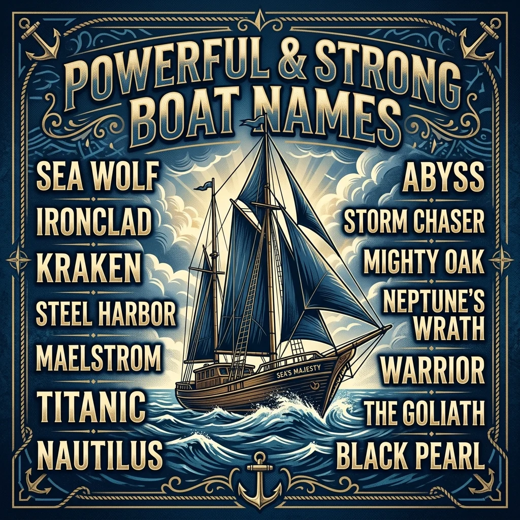 Powerful and Strong Boat Names for Men