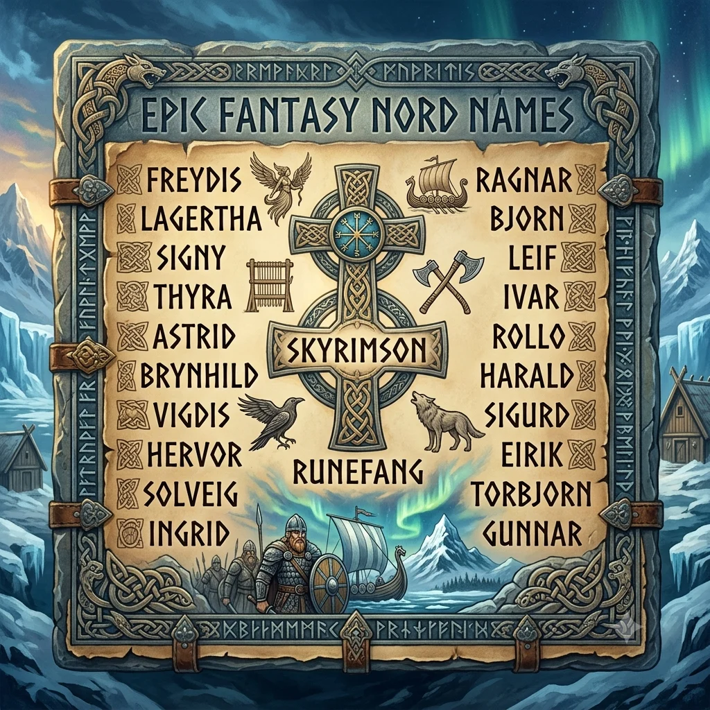Epic Fantasy Nord Names