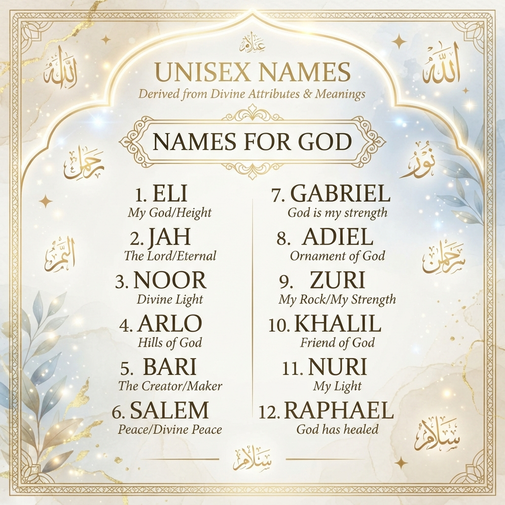Unisex Names from Other Names for God