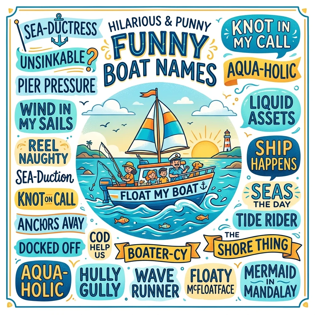 Hilarious and Punny Funny Boat Names