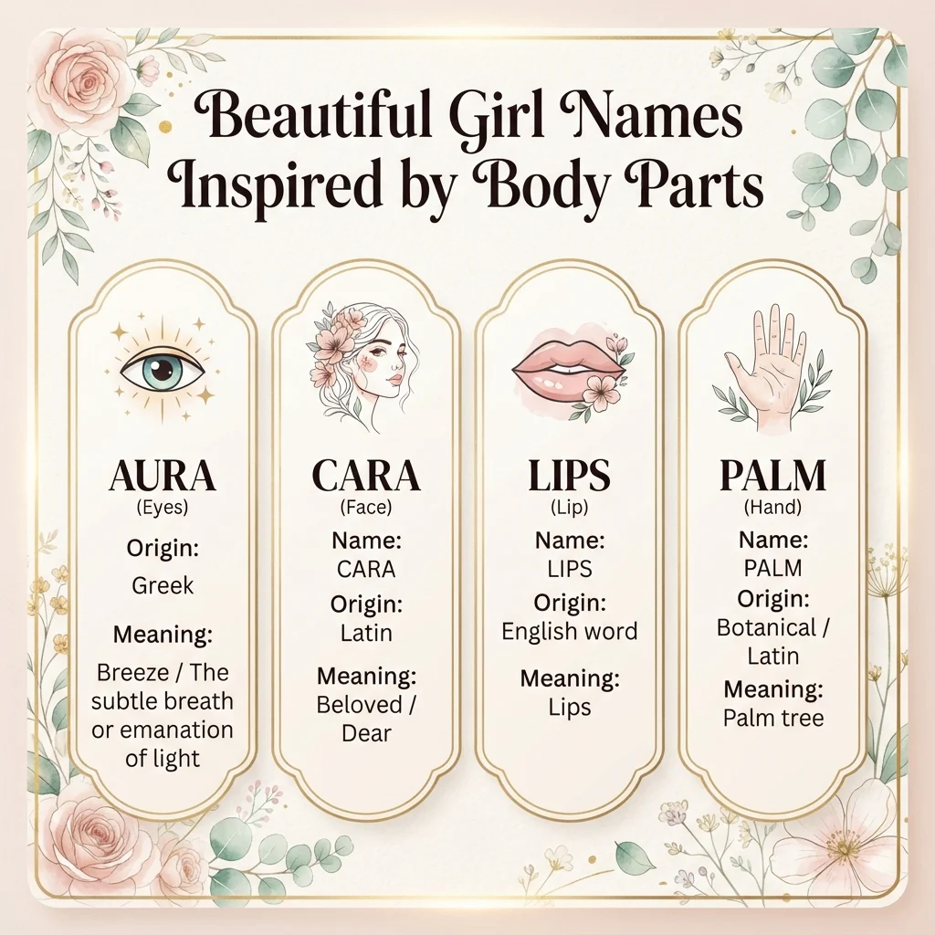 Beautiful Girl Names Inspired by Body Parts
