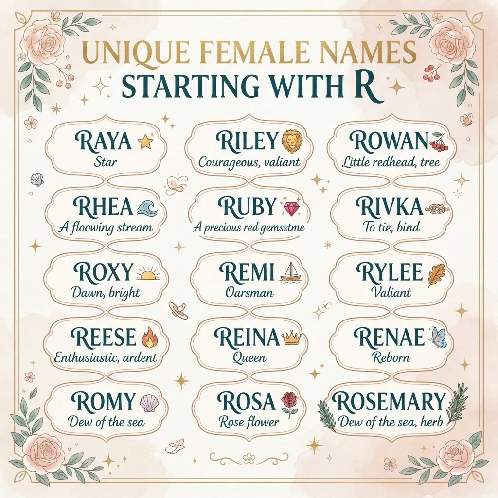  Female Names Starting With R