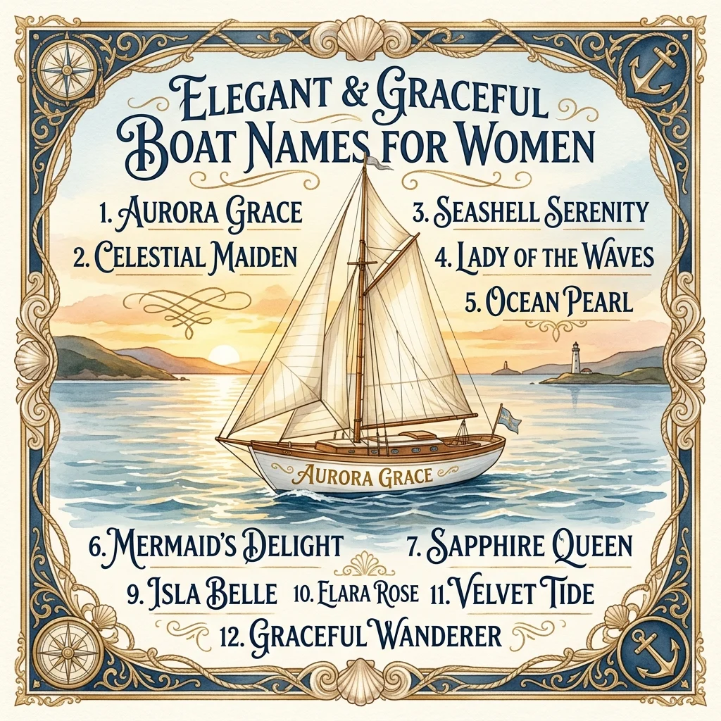 Elegant and Graceful Boat Names for Women